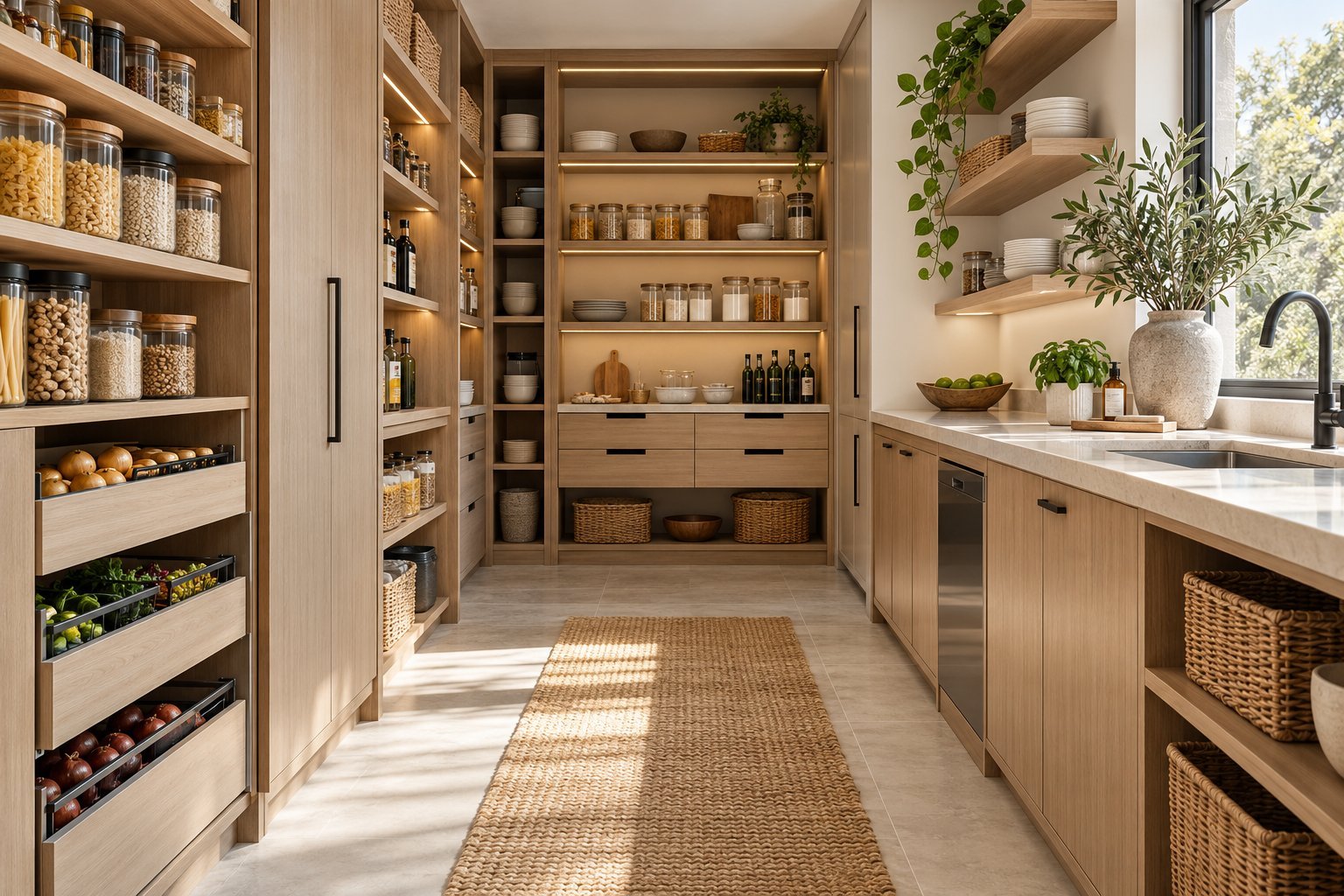 Modern pantry and kitchen storage