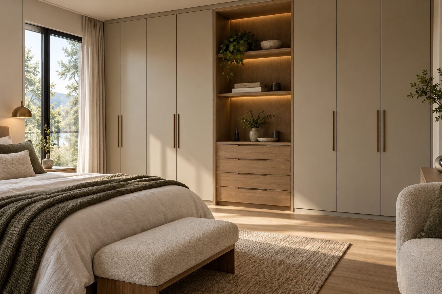 Built-in bedroom cupboards